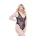 Dreamgirl Daizy Teddi Plus Size, Crveni i Zlatni Akcenti, Duboki V-Izrez