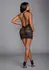 Rene Rofe Lace Chemise S Adjustable Strappy Back & G-String Set Black