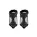 Ouch! Spiked Black Metal Handcuffs with Chains - Adjustable Restraint System