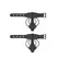Ouch! Spiked Black Metal Handcuffs with Chains - Adjustable Restraint System