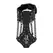 OUCH! Skull Chain Black Leather Bracelet, Adjustable, Metal Accents