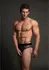 Male Power Star Mesh Brief S/M - All-Over Star Motif, Sheer Fabric