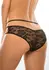 Sweet Heavens Strappy Lace Crotchless Panties One Size Black