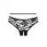 Sweet Heavens Strappy Lace Crotchless Panties One Size Black