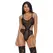 Sweet Siren Pin-Striped Lace Teddy XL - elegantan proziran bodysuit
