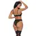Sweet Siren Pin-Striped Lace Teddy XL - elegantan proziran bodysuit