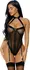 Gold Status Teddy L by Fantasy Lingerie - Mesh Bodysuit with Gold Details