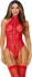 Leg Avenue Eat Your Heart Out Mesh Teddy S with Heart Motif & Garters