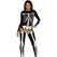 Leg Avenue Bad to the Bone Costume Skeleton Print S/M Bodysuit Set
