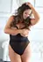 Dreamgirl Mesh & Eyelash Lace Otvoreni Tedi Plus Size Crni 2X/3X
