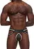 Male Power The Helmet Jock L/XL - Padded Design, Functional Snap, Black