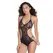 Dreamgirl Lace Halter Intimate Teddy, One Size, Black
