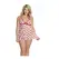 Dreamgirl Lip Print Babydoll Set Plus Size White Adjustable Straps