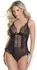 Leg Avenue Plus Size Prozirna Crossless Čipkana Teddy Podesive Naramenice