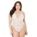 Dreamgirl Mesh High Cut Bodysuit with Lace-Up Detail One Size