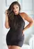 Leg Avenue Halter Dress Leopard Mesh Plus Size 2X/3X Adjustable Back