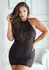Leg Avenue Halter Dress Leopard Mesh Plus Size 2X/3X Adjustable Back