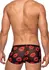 Male Power Kiss Me Mini Short M Black - Low Rise, Comfort Fit, High Cut