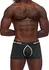 Male Power Helmet Short L - Snap Pouch & Satin Waistband Black