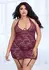 Leg Avenue Plus Size Lace Garter Slip Dress with Underwired Cups