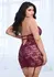 Leg Avenue Plus Size Lace Garter Slip Dress with Underwired Cups