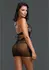 Elegant Moments Fishnet & Lace Chemise, One Size, High Neck Design
