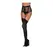 Dreamgirl Caged Seamless Garter Belt Pantyhose, crna, jedna veličina