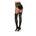 Dreamgirl Caged Seamless Garter Belt Pantyhose, crna, jedna veličina