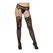 Dreamgirl Sheer Lace Garter Tights Black - Elegant Hosiery Lingerie
