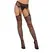 Dreamgirl Strappy Garter Belt Pantyhose - Elegant Mesh Design, Black, One Size