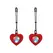 Light Up Silicone Heart LED Tweezers Clamps - Adjustable Black Model