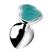 Master Series Turquoise Gem Heart Plug Medium - Aluminum, Blue Accent