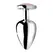 XR Brands Rose Quartz Heart Anal Plug Large - Aluminum & Gemstone Pink