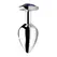 XR Brands Amethyst Heart Medium Intimate Plug - Aluminum & Gemstone