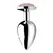 XR Brands Rose Quartz Gem Intimate Plug Large - Pink & Metal