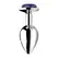 XR Brands Amethyst Gem Metal Plug Medium - Aluminum, Purple Stone