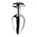 XR Brands Large Aluminum Intimate Plug with Amethyst Gem, Purple