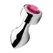 XR Brands Weighted Aluminum Plug Large Pink Gemstone Base