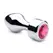 XR Brands Weighted Aluminum Plug Large Pink Gemstone Base