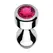 XR Brands Weighted Aluminum Plug Large Pink Gemstone Base