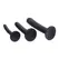 XR Brands Strap-On Silicone Set 3-Piece Black Adjustable Harness