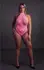 Shots Neon Halter Neck UV-Activated Bodysuit Neon Pink, Size XS/XL