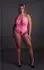 NEON High-Cut UV Aktivni Bodysuit Neon Roze Rastegljiv XS-XXXXL