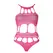 OUCH! Neon Body UV-Aktivirani Grčki Dekolte Neon Roze XS/XL