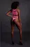 OUCH! Neon Bodysuit sa Grčkim Dekoltom - UV Reaktivan, Neon Roze/Zelen