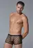 Male Power Star Boxer S/M - Ultra Sheer Motif, Open Back Design