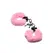 Cuffed in Fur roze podesive krzneno lisice sa metalnim jezgrom