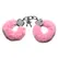 Cuffed in Fur roze podesive krzneno lisice sa metalnim jezgrom