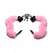 Cuffed in Fur roze podesive krzneno lisice sa metalnim jezgrom