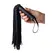Pleather Pleasure mini flogger crni PU koža kompaktan 34cm